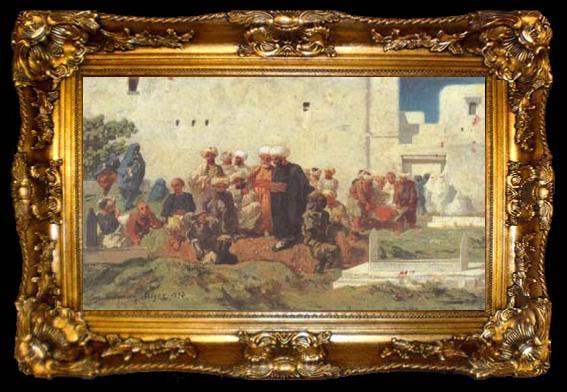framed  Eugene Fromentin Moorish Burial (san25), ta009-2